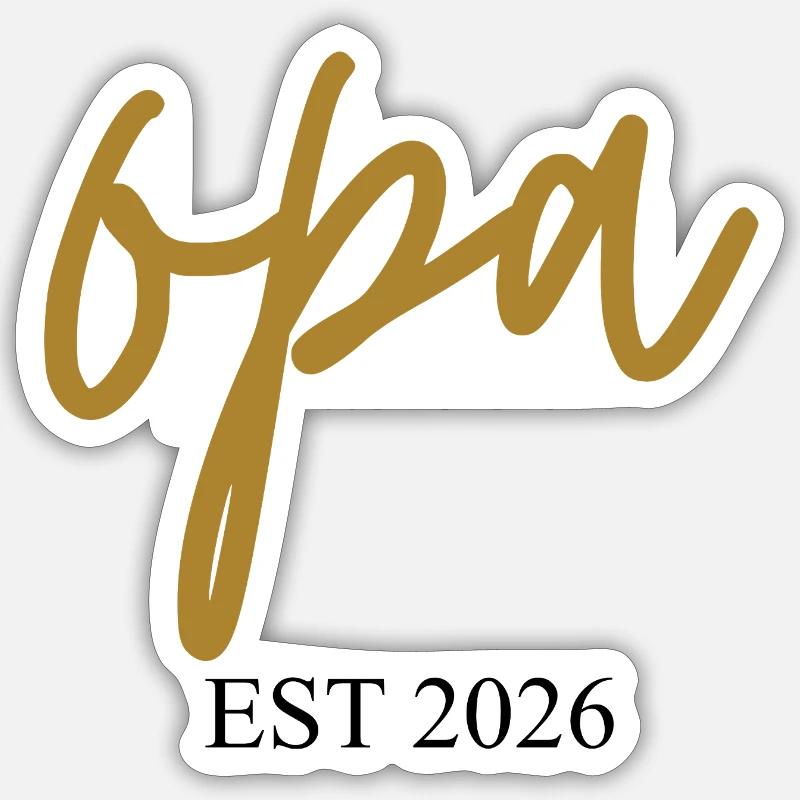 Papy Est 2026 - Sticker taille S (10 x 10 cm) - blanc mat