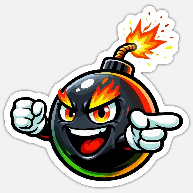 Explosive, wütende Bombenshow Sticker Größe S (10 x 10 cm)