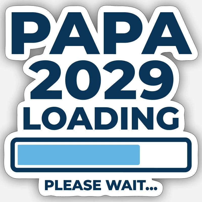 Darons zukünftiger Vater 2029 Progressive Loading - Sticker Größe S (10 x 10 cm) - Mattweiß