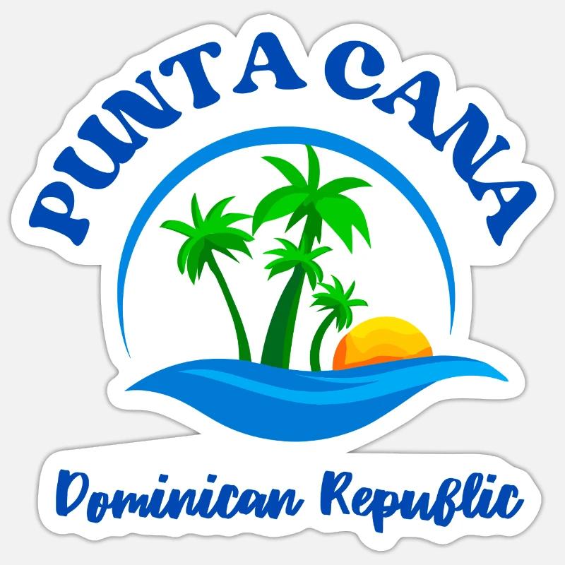 Plage de Punta Cana Sticker taille S (10 x 10 cm)