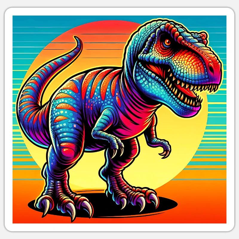 dinosaur - Sticker size S (10 x 10 cm) - white matte