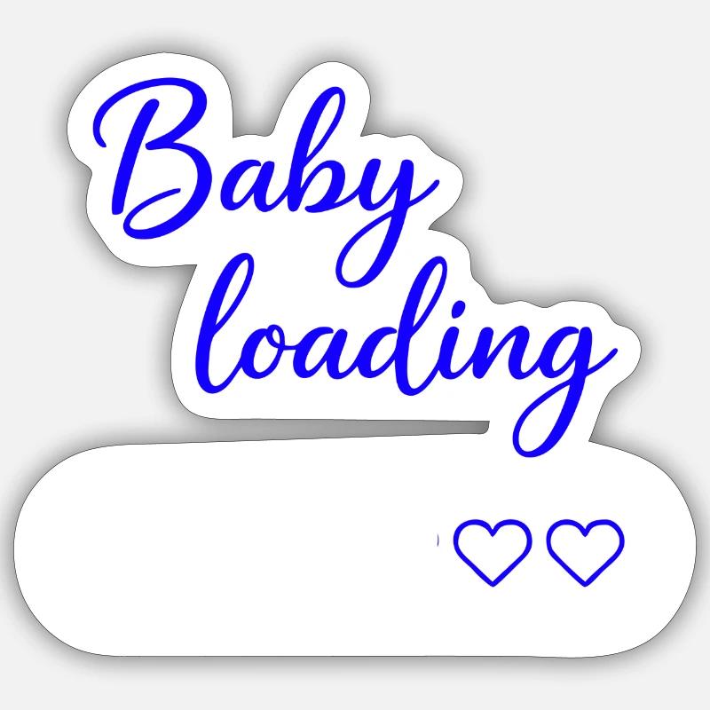 Baby loading - Sticker size S (10 x 10 cm) - white matte