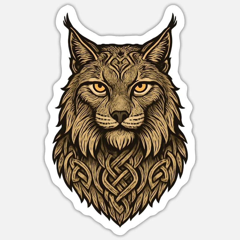 Wolfskopf mit keltischem Band Sticker Größe S (10 x 10 cm)