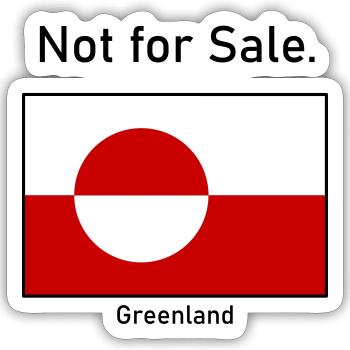 Not for Sale - Greenland Grönland Flagge Flag - Sticker Größe S (10 x 10 cm) - Mattweiß - Vorne