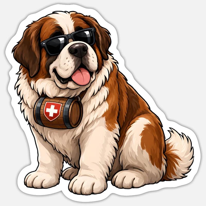 Saint Bernard Sticker size S (10 x 10 cm)
