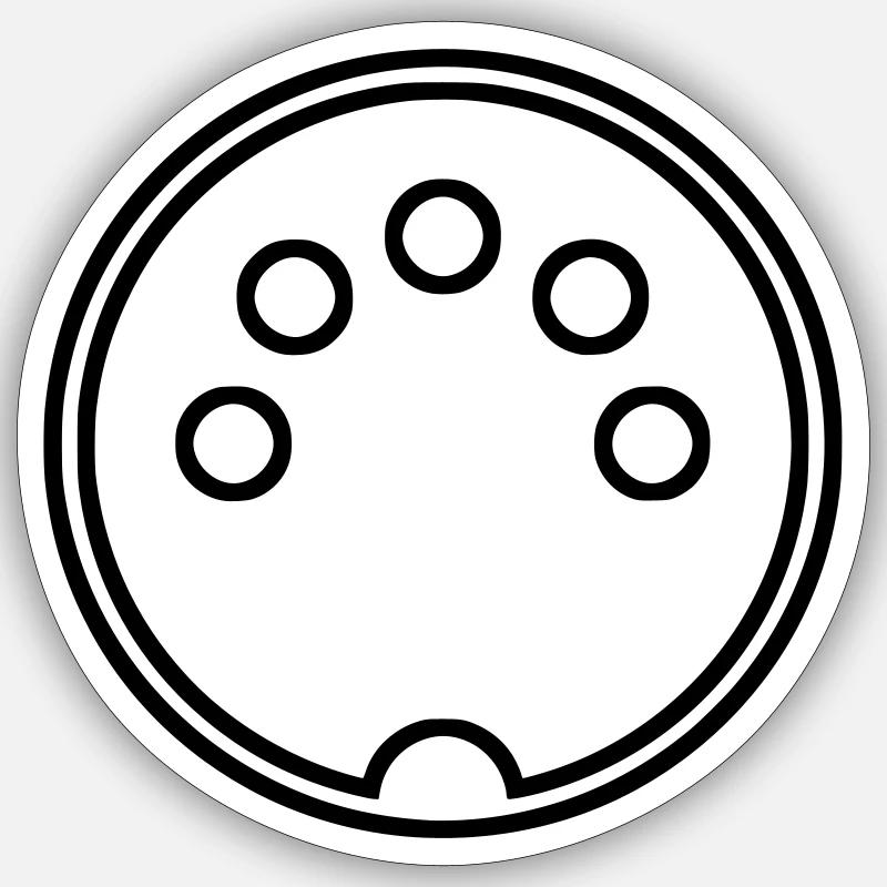 MIDI Connector Sticker size S (10 x 10 cm)