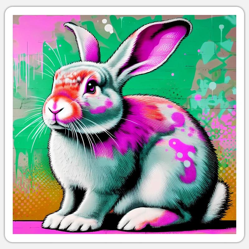 rabbit Sticker size S (10 x 10 cm)