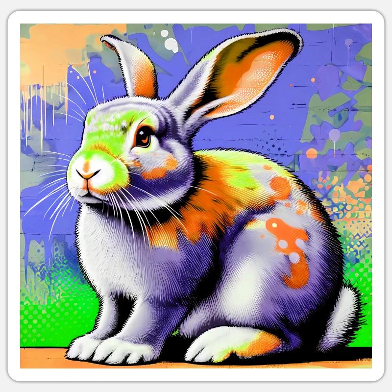 lapin Sticker taille S (10 x 10 cm)