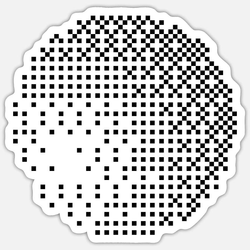 Conception en cercle à partir des points Sticker taille S (10 x 10 cm)