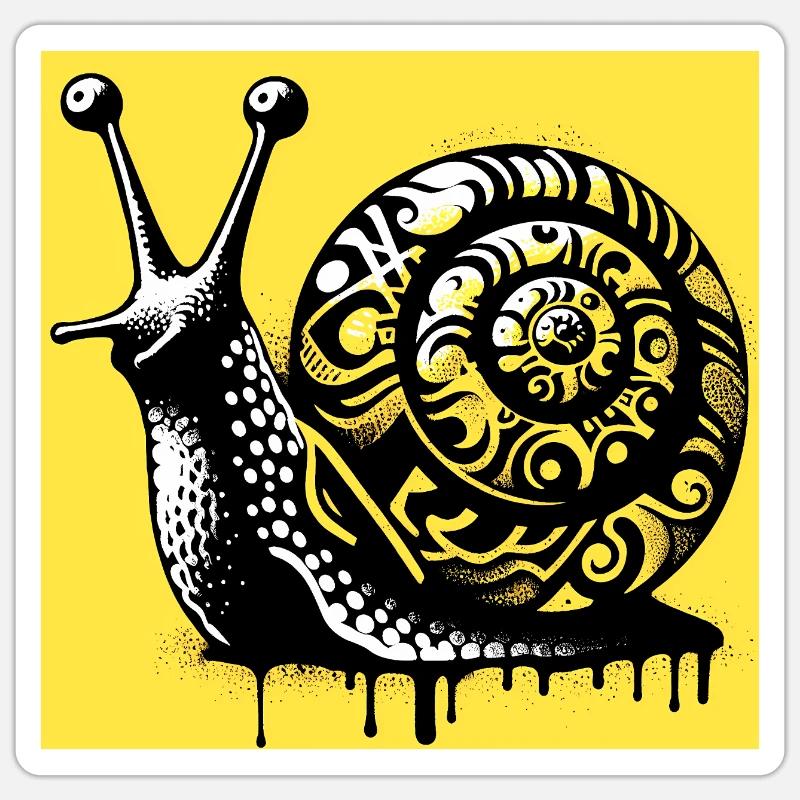 Snail - Sticker size S (10 x 10 cm) - white matte