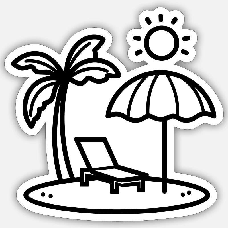 Strand Sticker Größe S (10 x 10 cm)