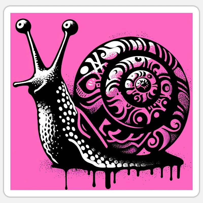 Snail - Sticker size S (10 x 10 cm) - white matte