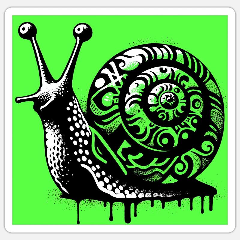 Snail - Sticker size S (10 x 10 cm) - white matte