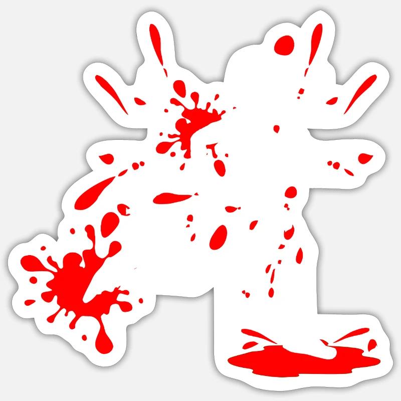Mud Run Man – Splash Runner - Sticker Größe S (10 x 10 cm) - Mattweiß