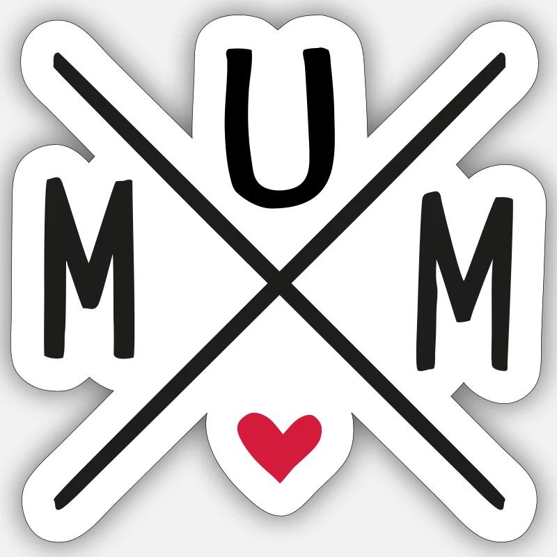 maman - Sticker taille S (10 x 10 cm) - blanc mat