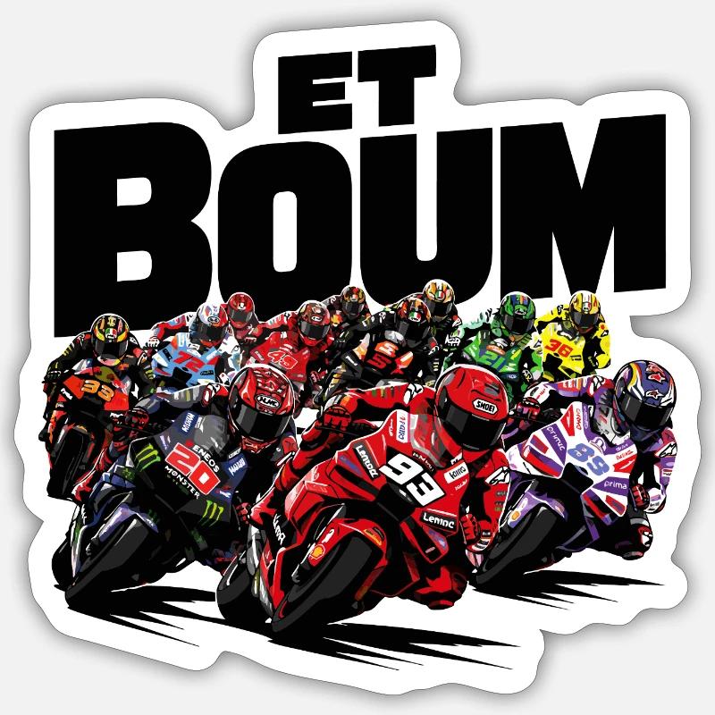 ET BOUM - Sticker taille S (10 x 10 cm) - blanc mat