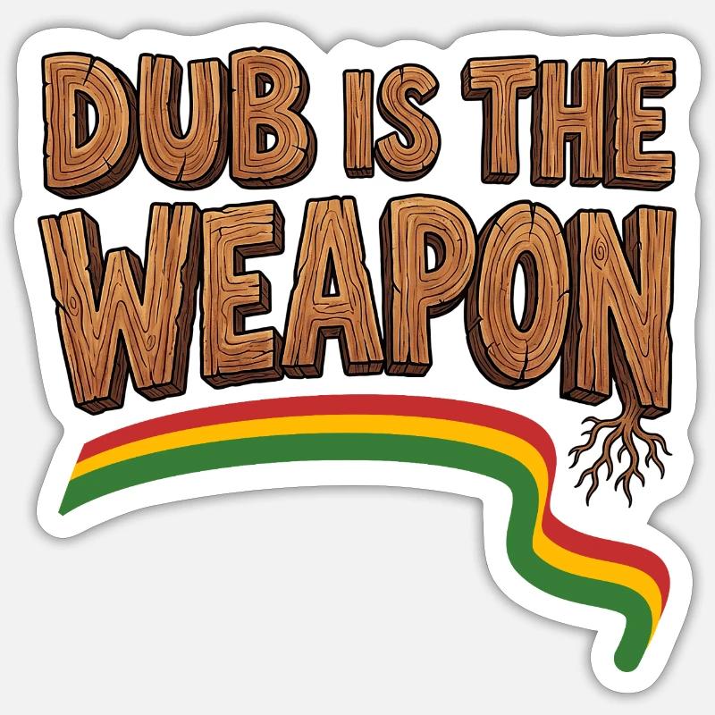 Dub Reggae Weapon - Sticker size S (10 x 10 cm) - white matte