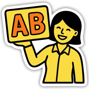 Lehrerin Grundschule ABC Vektor - Sticker Größe S (10 x 10 cm) - Mattweiß - Vorne