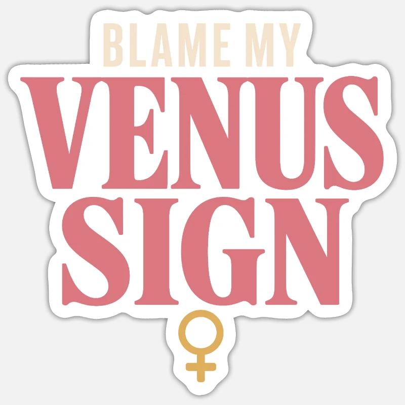 Venus-zeichen Venus-astrologie - Sticker Größe S (10 x 10 cm) - Mattweiß