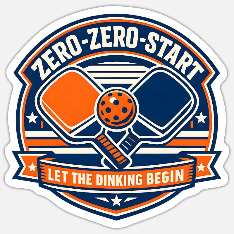 Zero-Zero-Start Trinkbadge - Sticker Größe S (10 x 10 cm) - Mattweiß