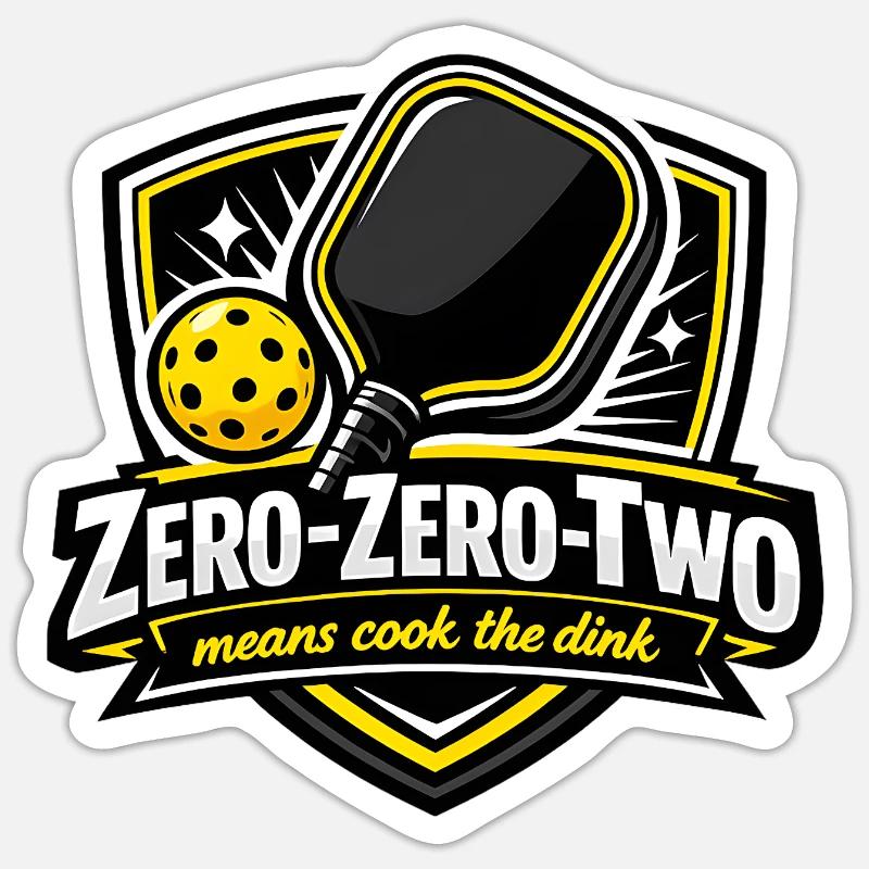 Zero-Zero-Two Pingpong Sieg Design - Sticker Größe S (10 x 10 cm) - Mattweiß