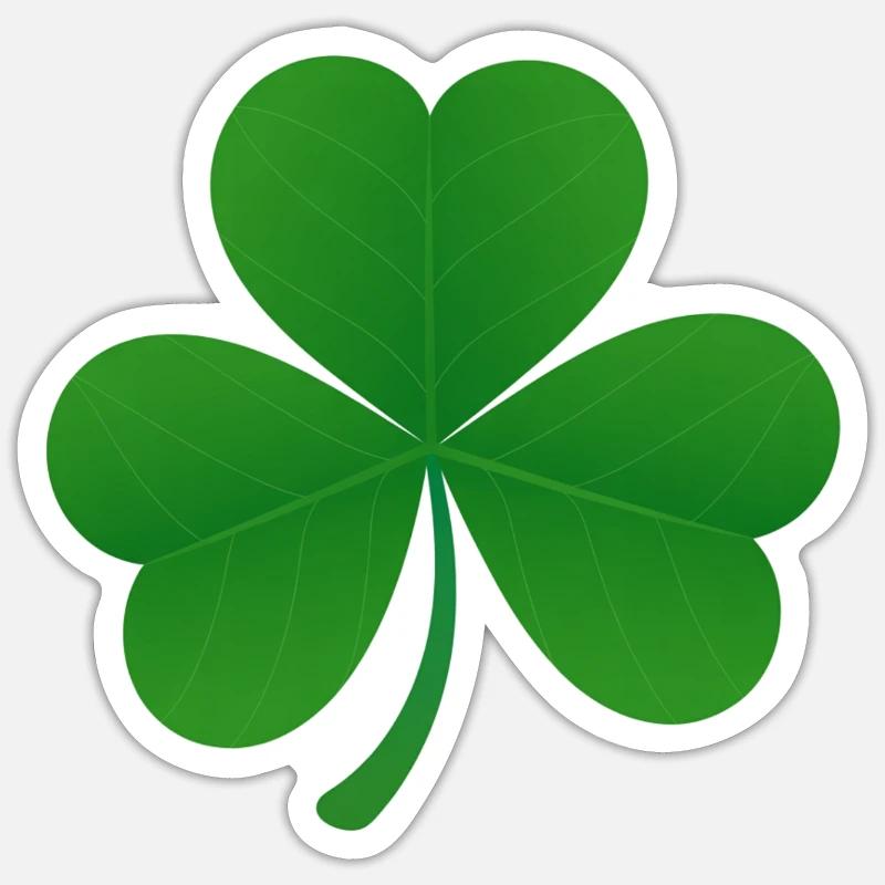 Shamrock - Sticker taille S (10 x 10 cm) - blanc mat