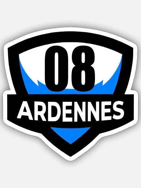 Ardennen - Sticker Größe S (10 x 10 cm) - Mattweiß