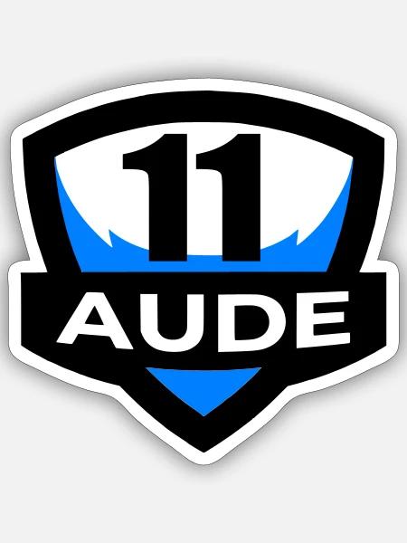 11 Aude - Sticker Größe S (10 x 10 cm) - Mattweiß