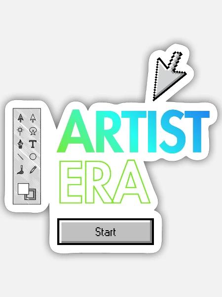 Kopie_von_Artist - Sticker Größe S (10 x 10 cm) - Mattweiß