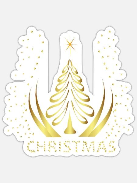 Christmas - Sticker Größe S (10 x 10 cm) - Mattweiß