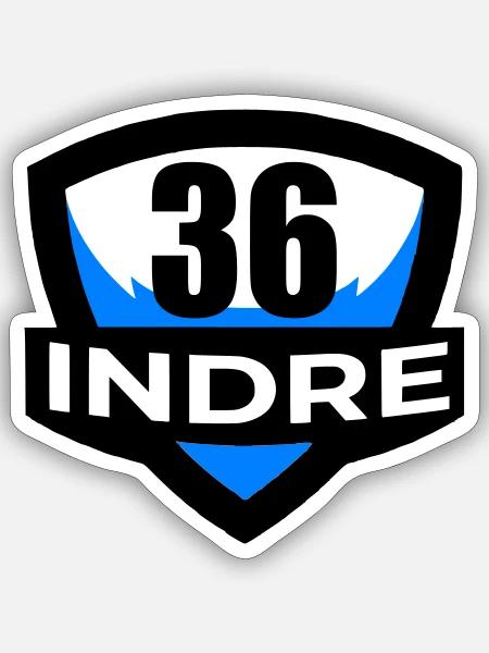 36 Indre - Sticker Größe S (10 x 10 cm) - Mattweiß