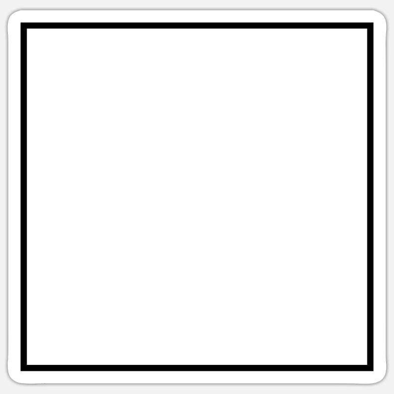 Quadrat - Sticker Größe S (10 x 10 cm) - Mattweiß