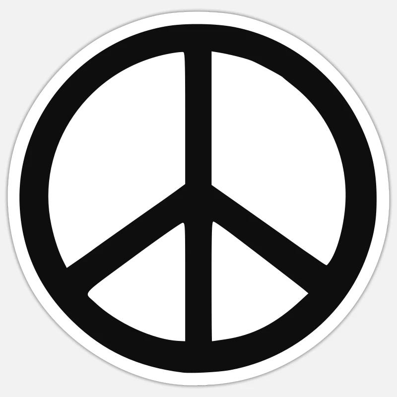 Peace - Sticker size S (10 x 10 cm) - white matte