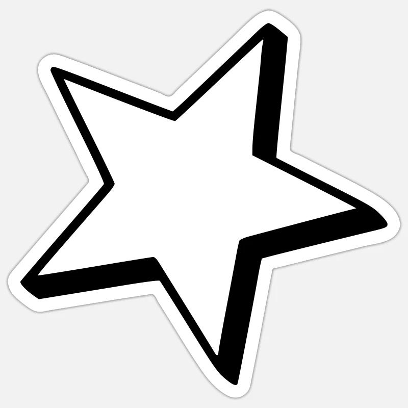Stern - Sticker Größe S (10 x 10 cm) - Mattweiß