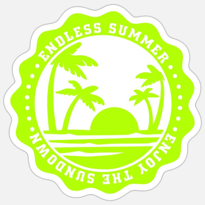 endless summer - Sticker size S (10 x 10 cm) - white matte