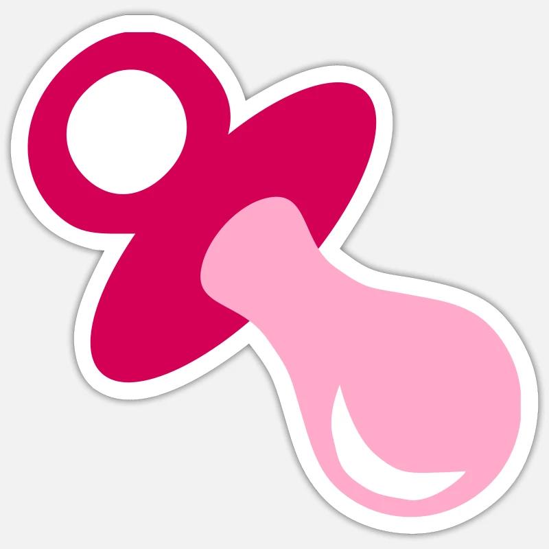 Bébé - Sucette - Sticker taille S (10 x 10 cm) - blanc mat