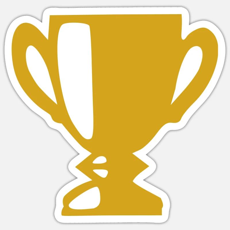 Pokal - Sieger – Gewinner Sticker Größe S (10 x 10 cm)