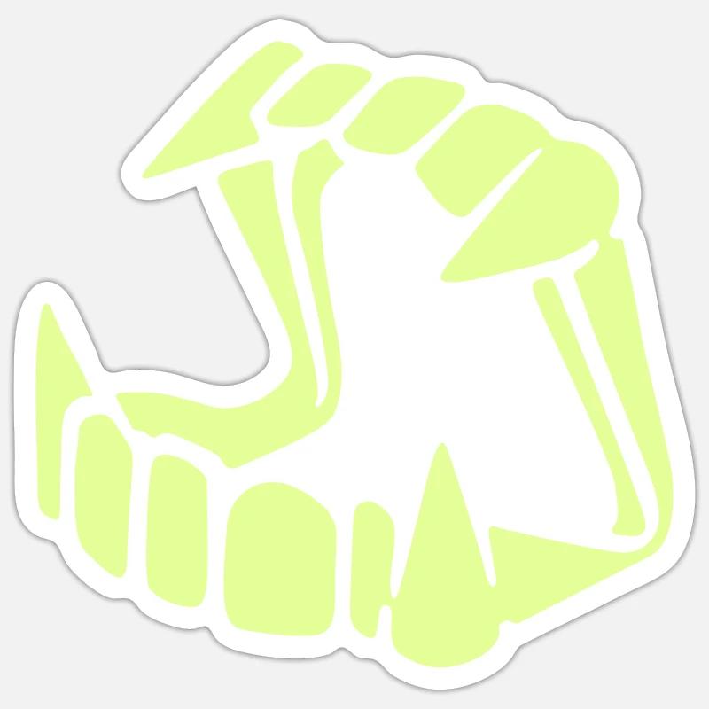 Glow in the dark Dracula - Sticker size S (10 x 10 cm) - white matte
