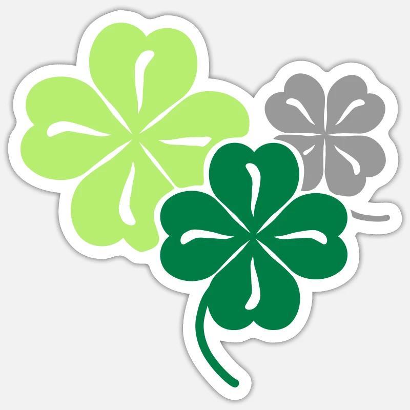 trèfle Sticker taille S (10 x 10 cm)