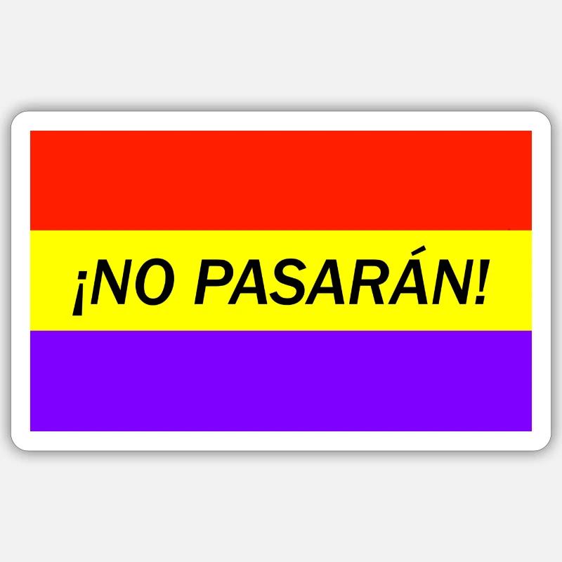 ¡No pasarán! - Sticker size S (10 x 10 cm) - white matte