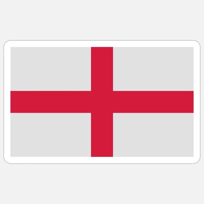 Angleterre - Sticker taille S (10 x 10 cm) - blanc mat