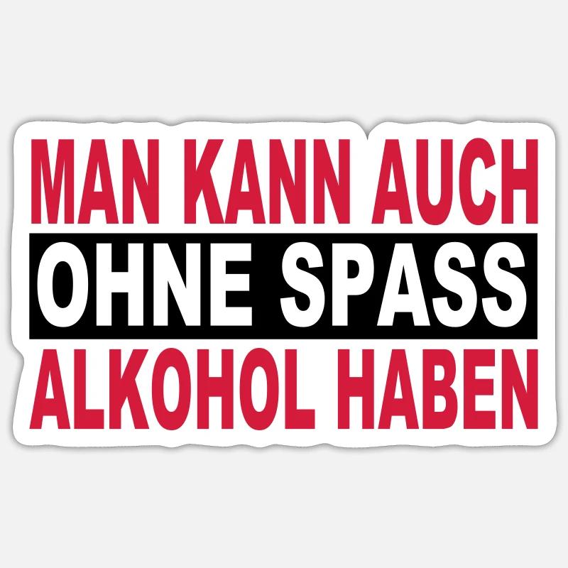 Alcool - Sticker taille S (10 x 10 cm) - blanc mat
