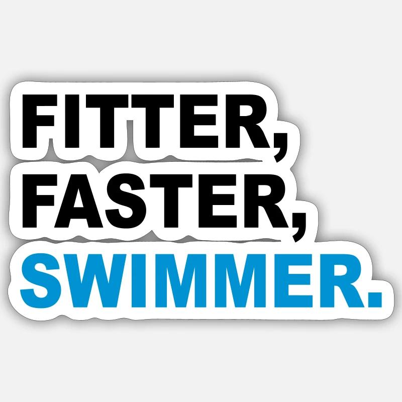 schwimmen - Sticker taille S (10 x 10 cm) - blanc mat