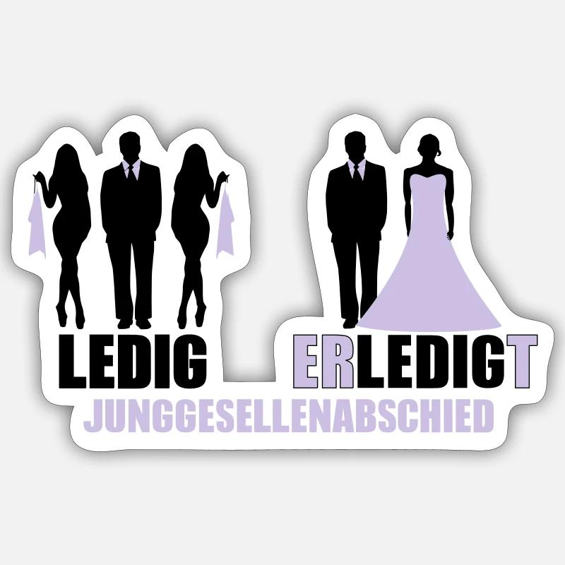 Ledig Erledigt Sticker Größe S (10 x 10 cm)
