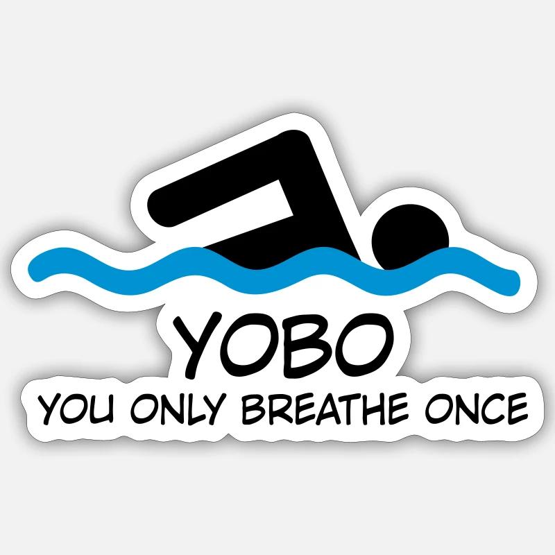 swimmer - Sticker size S (10 x 10 cm) - white matte