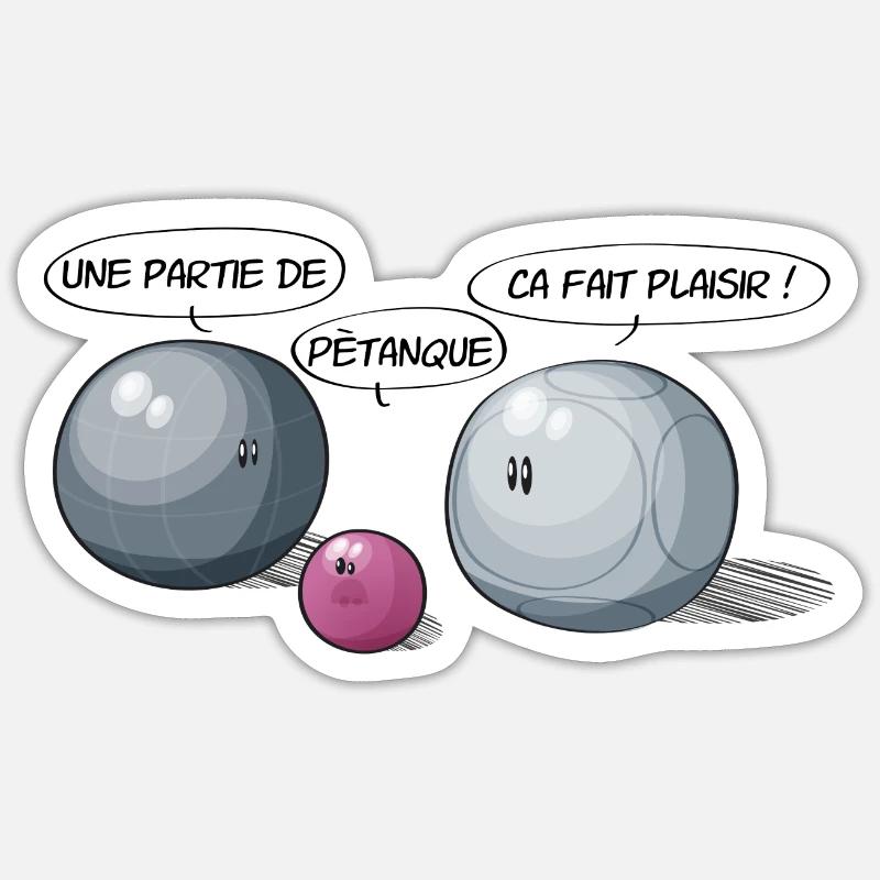 Un gioco di bocce - Sticker formato S (10 x 10 cm) - bianco opaco