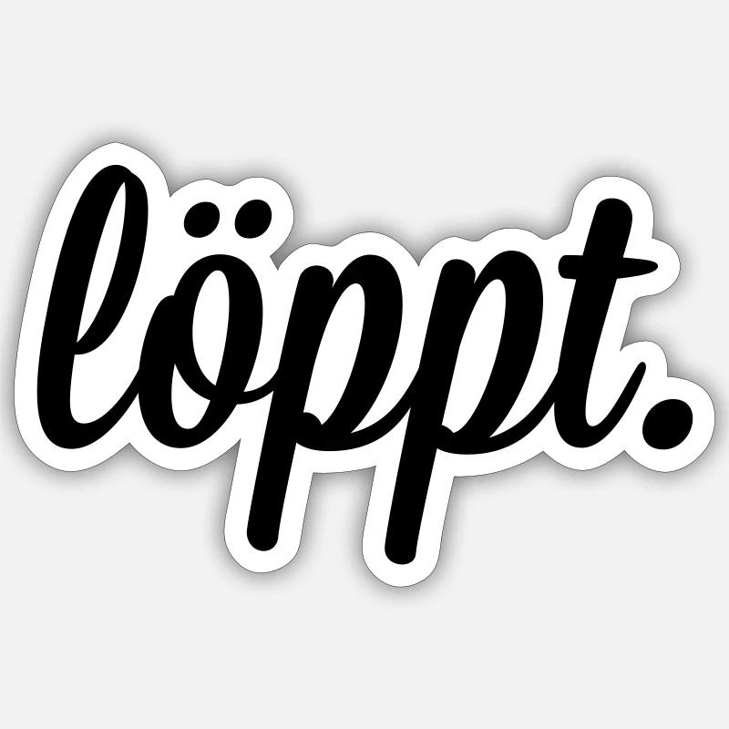 löppt Sticker Größe S (10 x 10 cm)