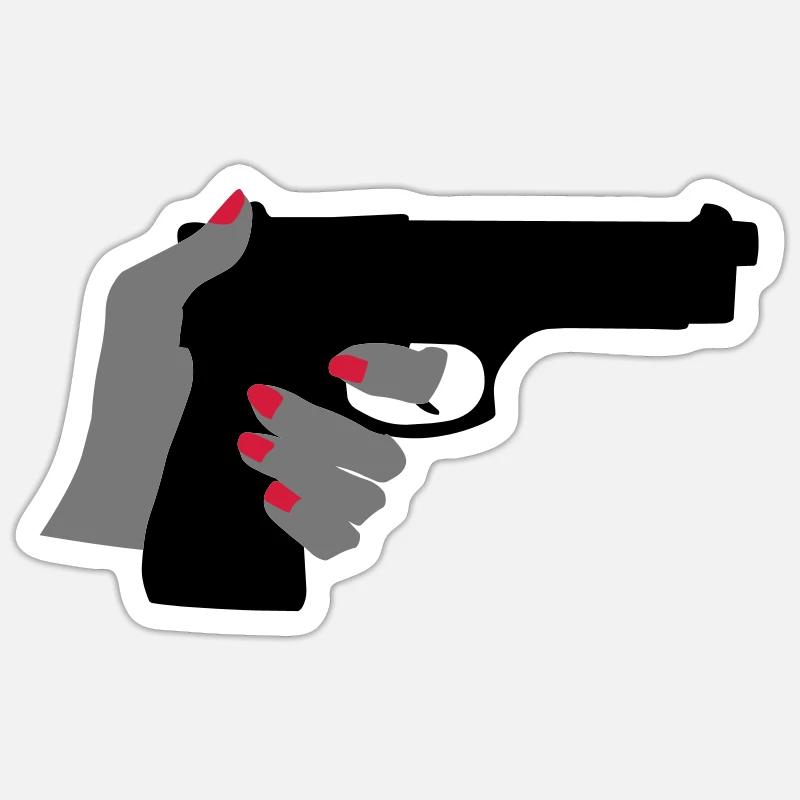 Gun Sticker size S (10 x 10 cm)