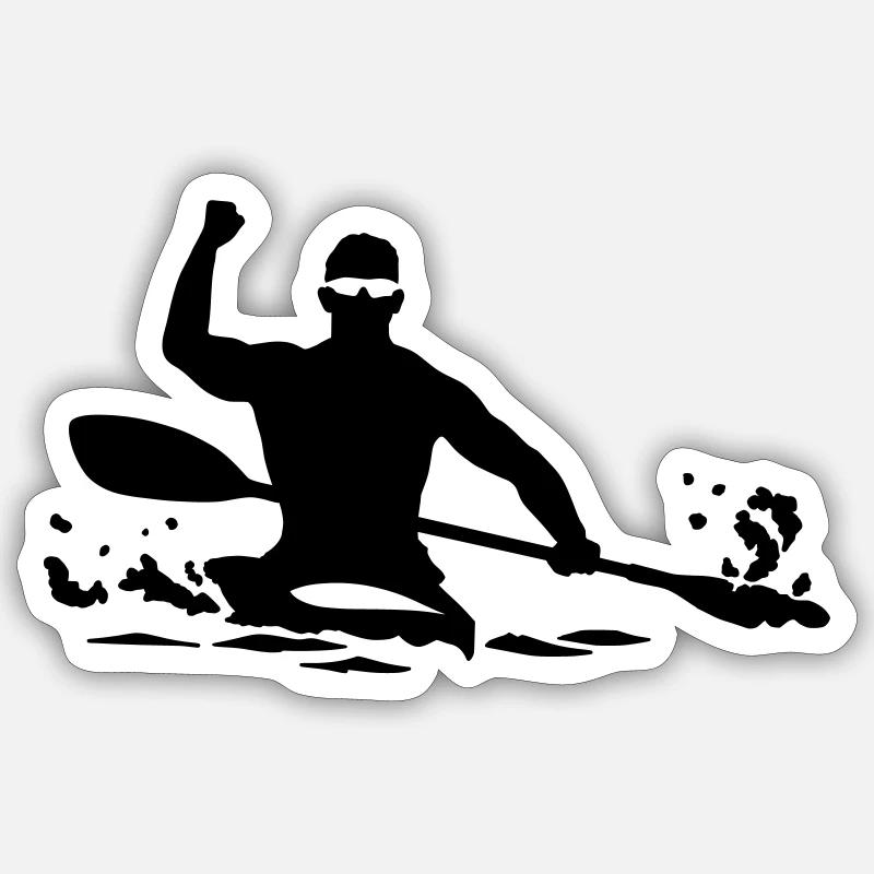Kayak - Sticker size S (10 x 10 cm) - white matte