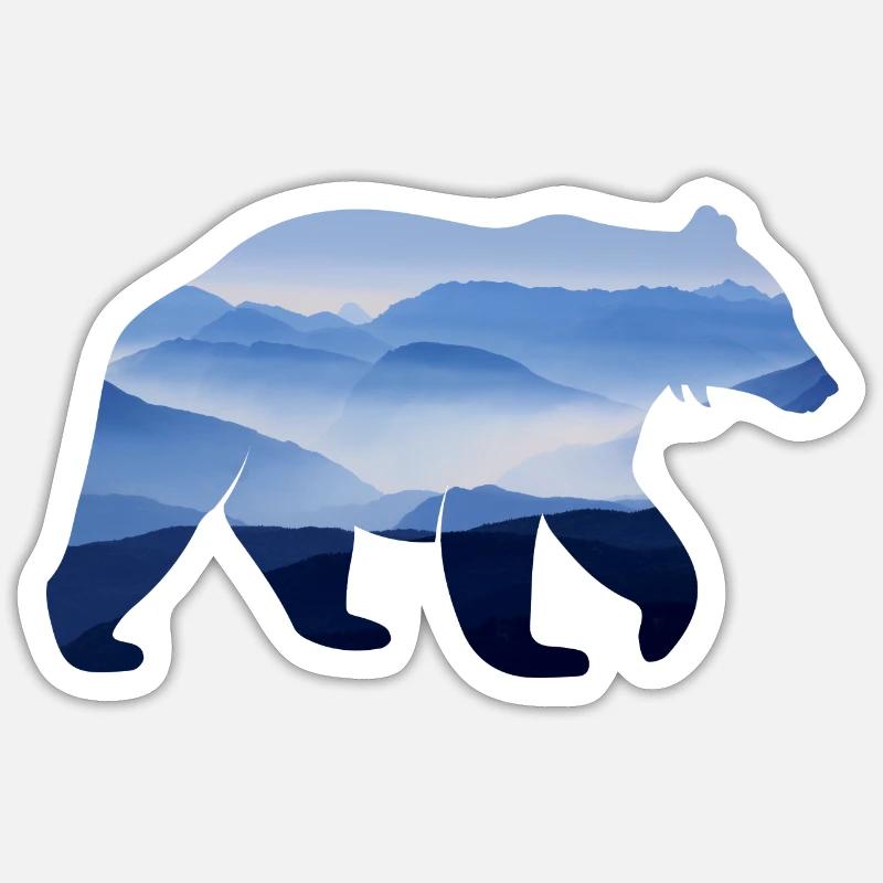 Bear - Sticker size S (10 x 10 cm) - white matte